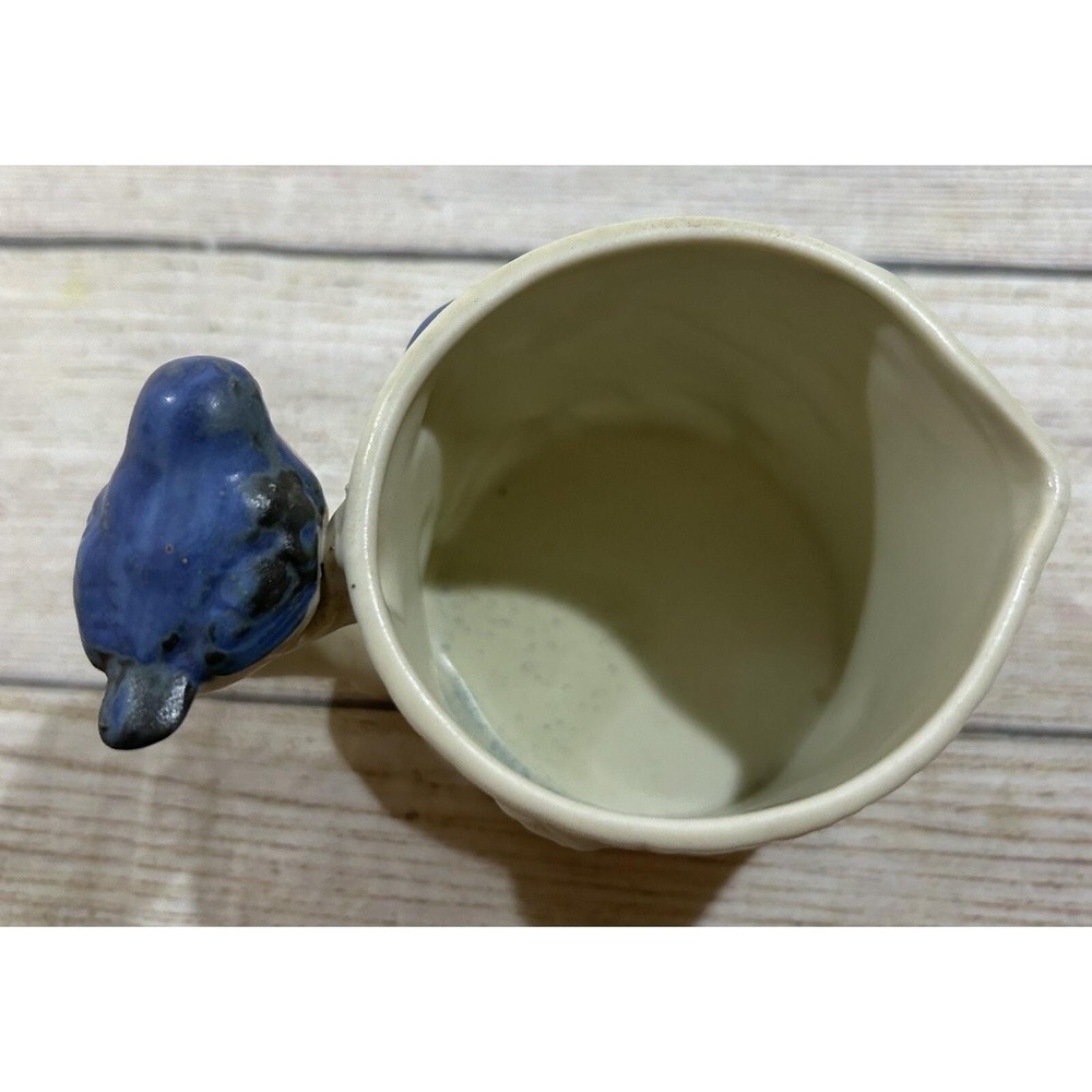 Hand Painted Takahashi 3D Blue Bird Creamer Ceramic San Francisco MUST SEE - Picture 6 of 8